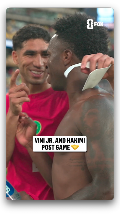 All love between Vini Jr. and Hakimi