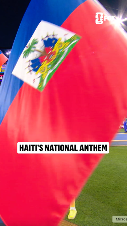 For the first time since 1974, Haiti's national anthem is played at the FIFA World Cup 🇭🇹