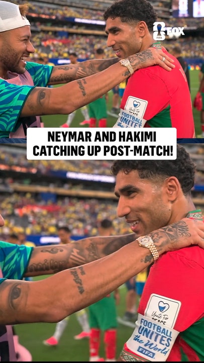 A shared moment between Neymar and Hakimi after a thrilling draw