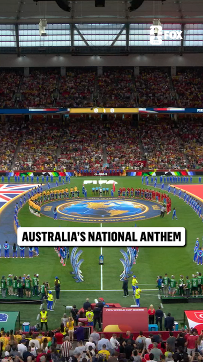 Australia's national anthem is heard for the first time at the 2026 FIFA World Cup