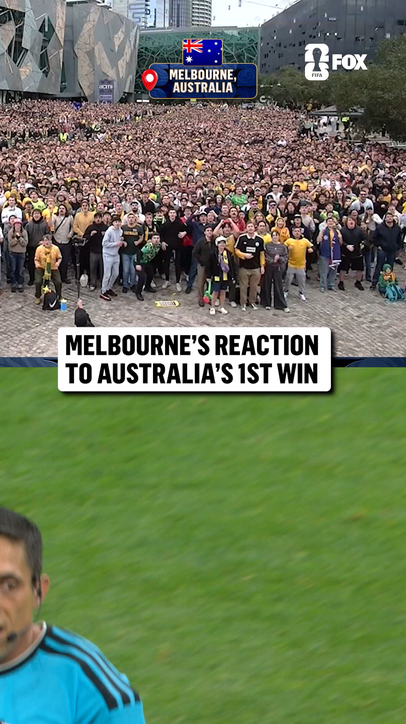 Absolute SCENES in Melbourne as Australia fans celebrate the FIFA World Cup win! 🗣️