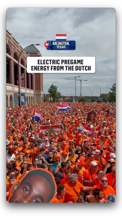 The Dutch are making Arlington orange ahead of their FIFA World Cup opener (via X/OnsOranje)