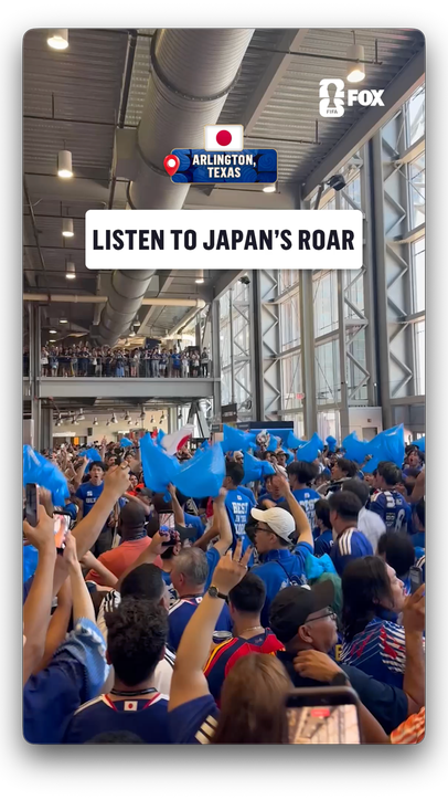 Japan fans are well prepared to show their sportsmanship and pick up trash after the match is over 🇯🇵