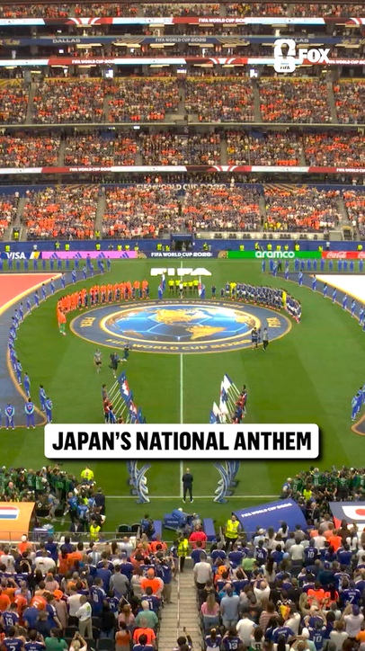 Japan's national anthem is heard for the first time at the 2026 FIFA World Cup