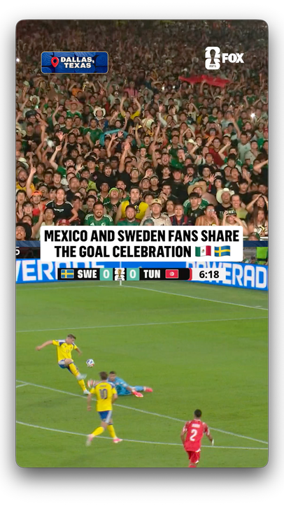 The Mexican faithful showing some love to Sweden after an absolute GOLAZO