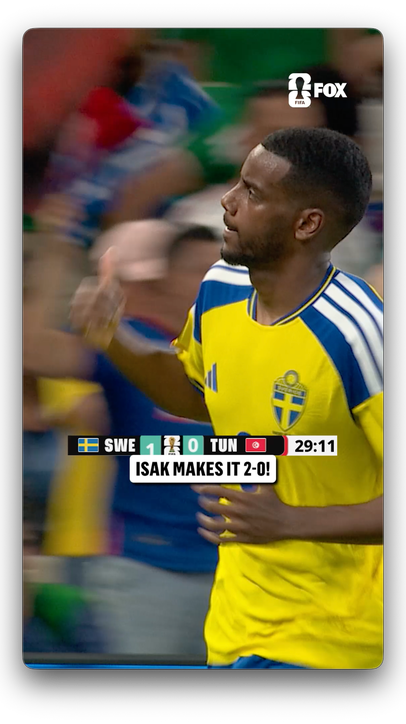 Alexander Isak opens his FIFA World Cup account and it's 2-0 Sweden!