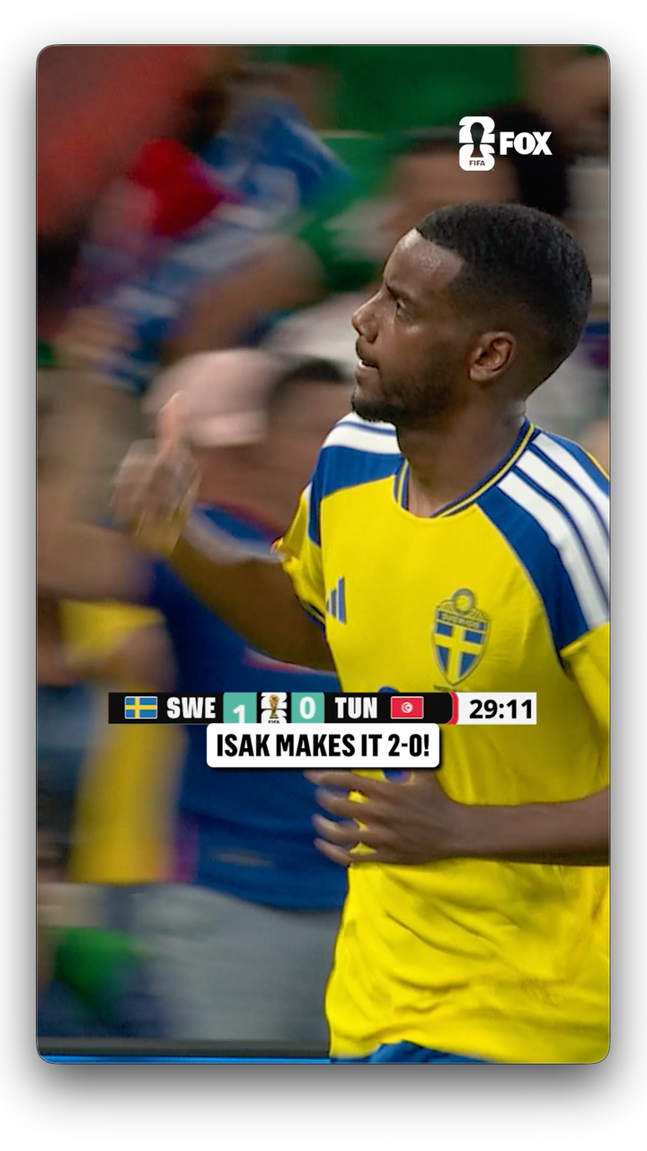 Alexander Isak opens his FIFA World Cup account and it's 2-0 Sweden!