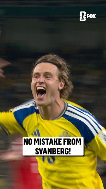 INSTANT IMPACT.  Mattias Svanberg's first touch after subbing on is Sweden's 4th goal of the night!
