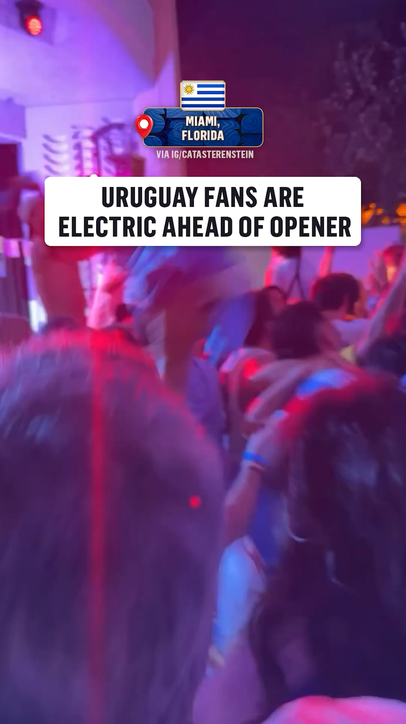The party has already started for Uruguay ahead of their FIFA World Cup opener in Miami 🇺🇾