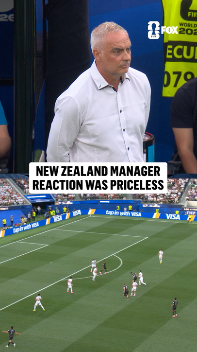 New Zealand manager Darren Bazeley was loving the team's first goal 🗣️