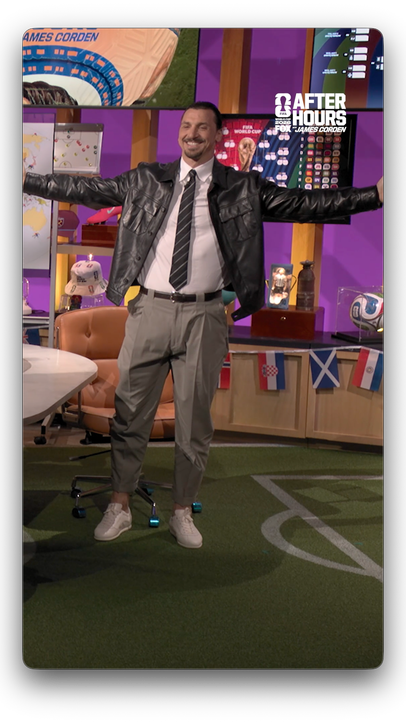 Zlatan had to bring out his elite celly live on After Hours with James Corden