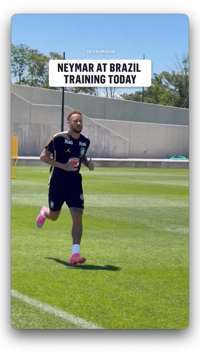 Neymar is getting in touches at Brazil's training 🇧🇷 (via X/njdmarlon)