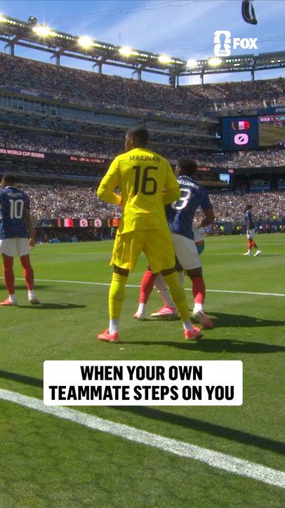 You could hear Maignan scream after Tchouaméni stepped on his toe