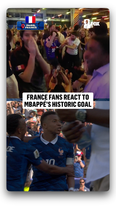 France fans were shocked to witness @mbappe's historic goal 🇫🇷