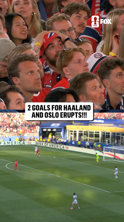 A Haaland brace has the Norwegian fans GOING CRAZY 🇳🇴