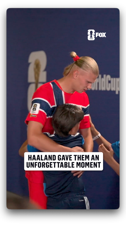 A wholesome walkout for Haaland