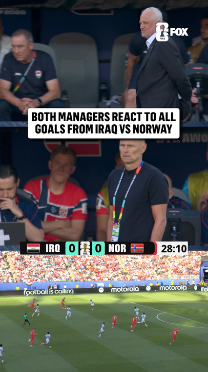 Watch these managers as they react to Iraq vs Norway 🇮🇶🇳🇴