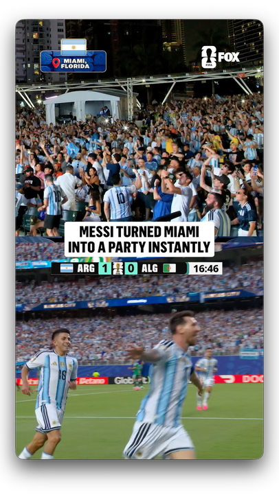 THE SCENES AS MESSI SCORES THE OPENER 🇦🇷