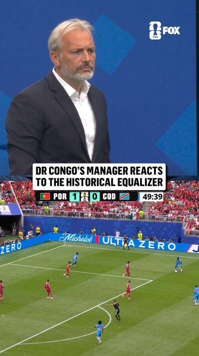 A historic first-ever FIFA World Cup goal for DR Congo and Sébastien Desabre is LOVING IT 🇨🇩