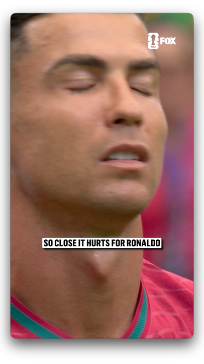 Ronaldo was close to his first goal this FIFA World Cup
