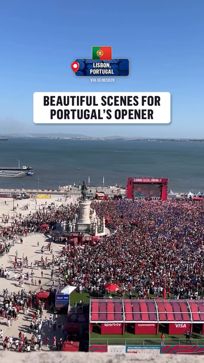 What a view from Lisbon, Portugal for their FIFA World Cup opener