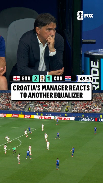 Croatia's manager going through all the emotions in the first half