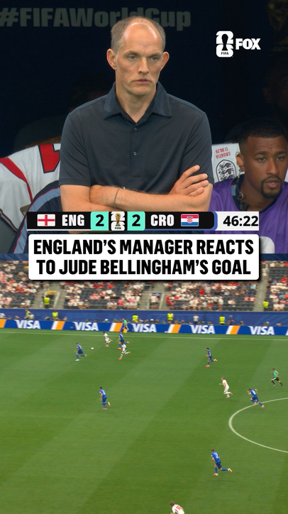 Thomas Tuchel couldn't help but smile after Jude put England back in front 🏴󠁧󠁢󠁥󠁮󠁧󠁿