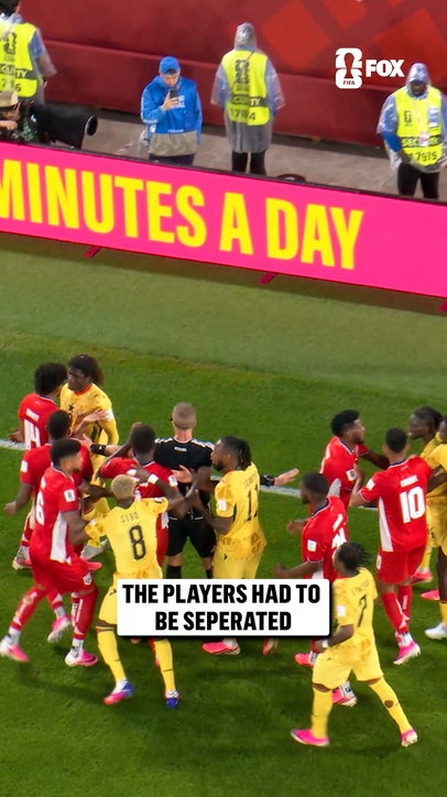 Tempers flared at the end of the match