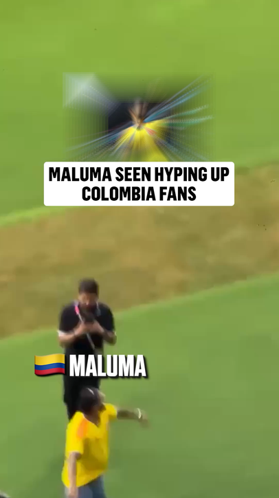 Musical artist @maluma was hyping up the Colombian FIFA World Cup crowd 🇨🇴