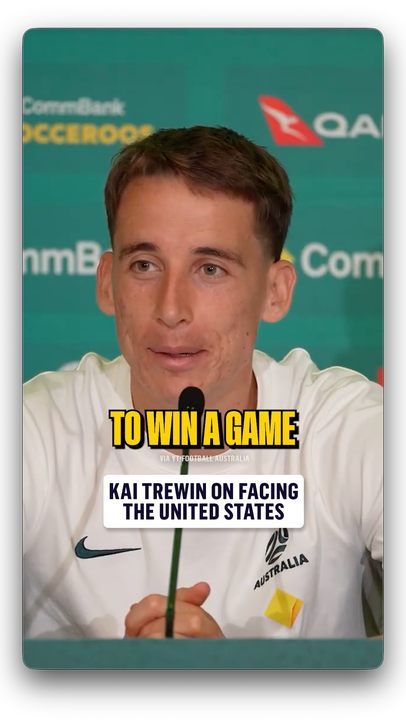 Australian defender Kai Trewin has never wanted to win a game more than the one against the USMNT  (via YT/Football Australia)