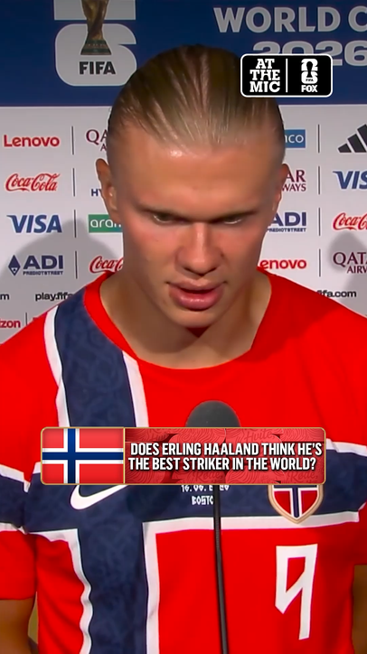 Erling Haaland shares his thoughts on whether he's the best striker in the world