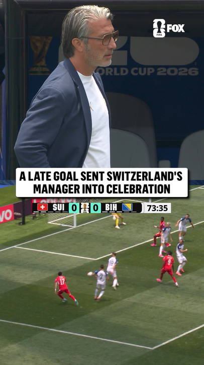 Switzerland's manager was BUZZING when Manzambi broke the deadlock
