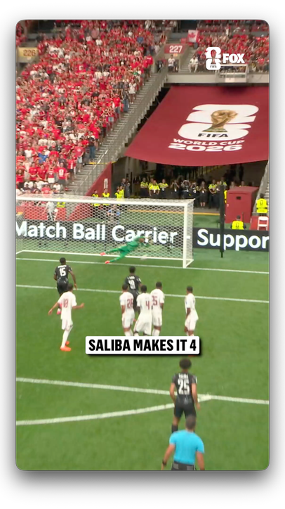 Nathan Saliba picks out the bottom corner on the free kick to give the host nation a 4-0 lead 🇨🇦