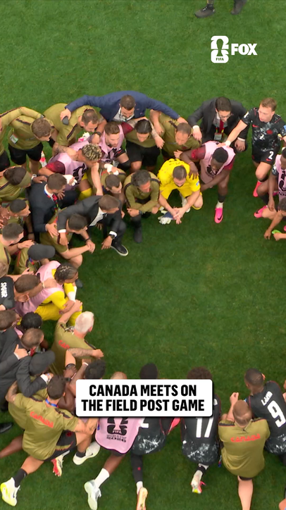 After every match, the Canadian national team huddles up together