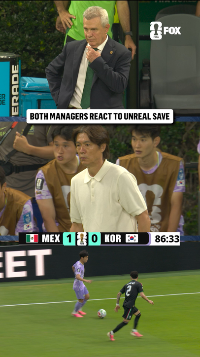 Javier Aguirre and Hong Myung-bo react to Raúl Rangel's astonishing save to deny South Korea late!