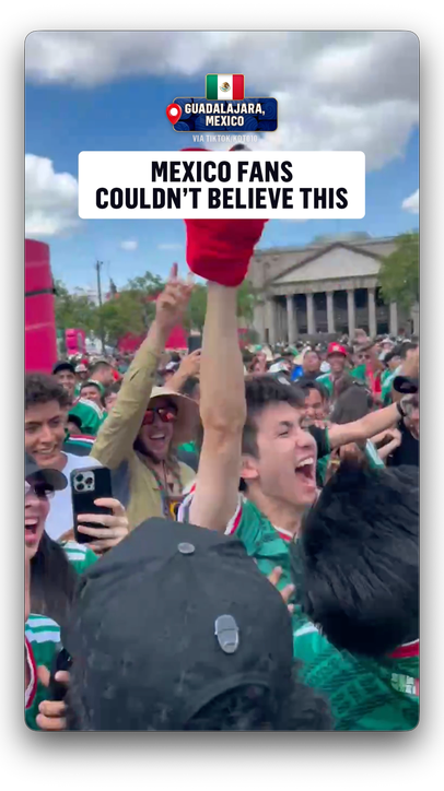 From South Korea supporter to Mexico supporter in seconds  (Via TikTok/kdt010)
