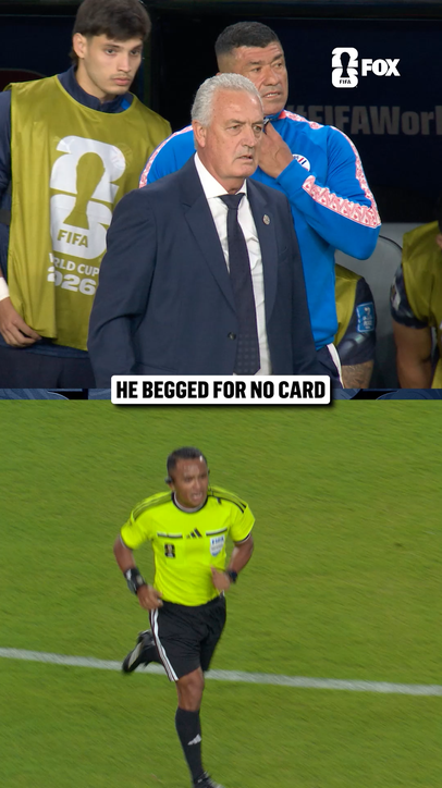 Gustavo Alfaro was pleading with the referee for no card