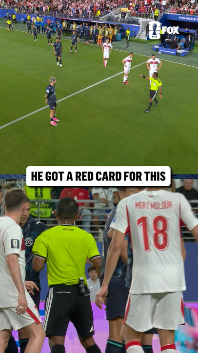 Paraguay's Miguel Almirón is sent off with a red card 🟥