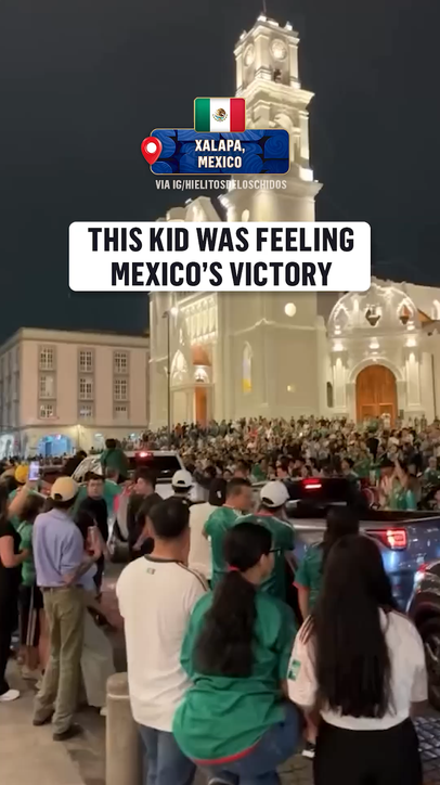 Safe to say he enjoyed Mexico's qualification to the knockout stages 😂