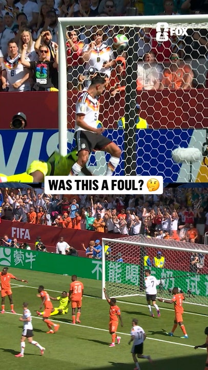 The ball found the back of the net for Germany, but no goal after the contact with Ivory Coast's keeper