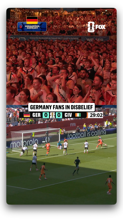 The German fans in Osnabrück are STUNNED