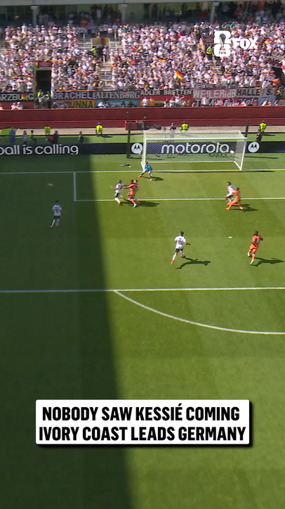 Captain Franck Kessié pokes this one into the back of the net to put Ivory Coast in front over Germany 🇨🇮