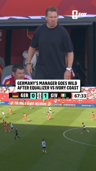 What an ELECTRIC reaction from Germany’s manager off of Undav’s goal