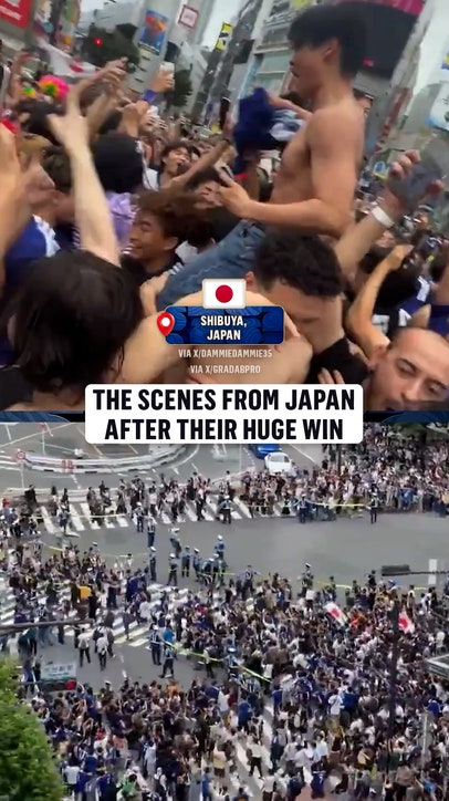Japan's astonishing win over Tunisia led to the festivities