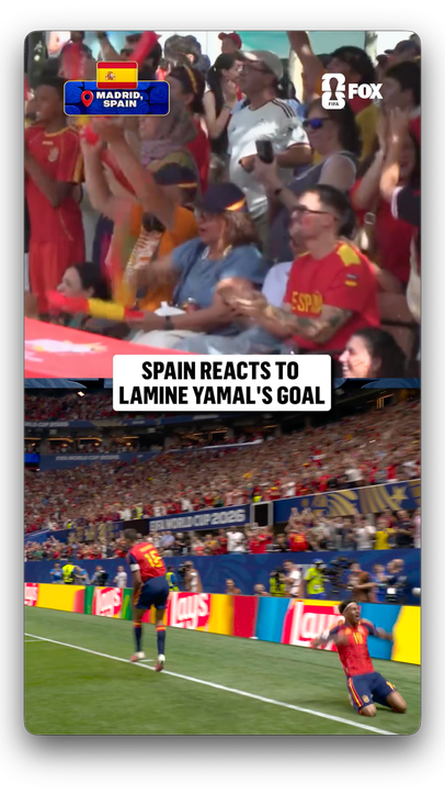 Fans in Madrid were loving Lamine Yamal's first career FIFA World Cup goal! 🇪🇸