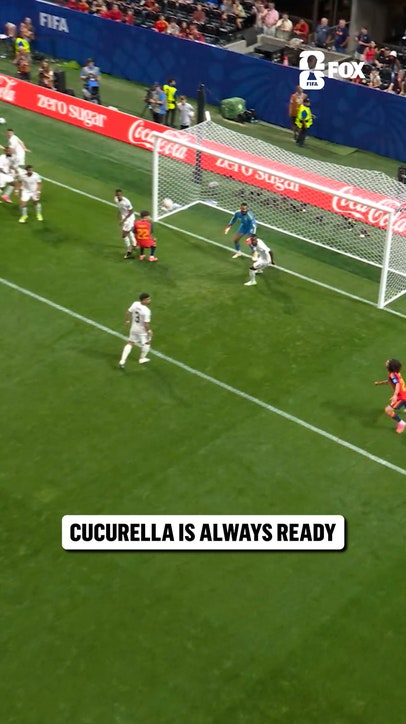 Own goal or not, this was still a sweet volley from Cucurella 🇪🇸
