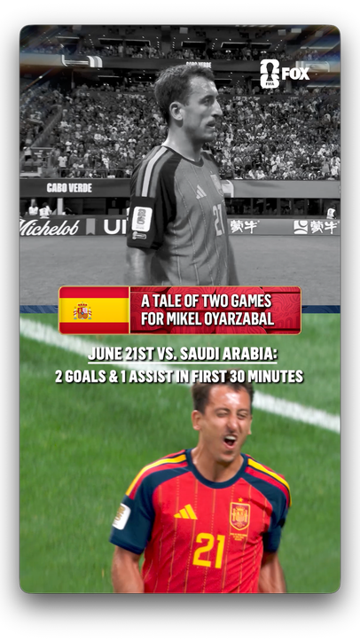 From not touching the ball for 30 min against Cape Verde to scoring two in under 25 minutes.  Oyarzabal bounced back for Spain 🇪🇸