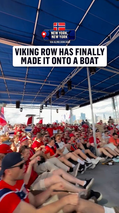 Norway fans take on the water