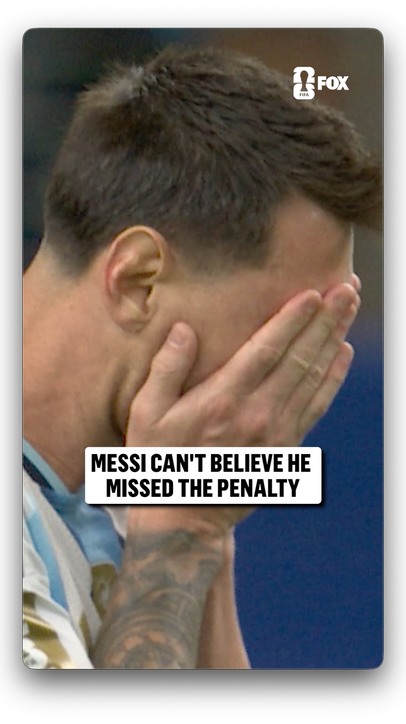 With history on the line, Messi could not convert