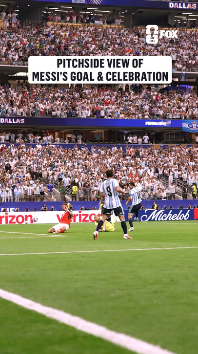 Another angle of this INCREDIBLE moment for Messi and Argentina
